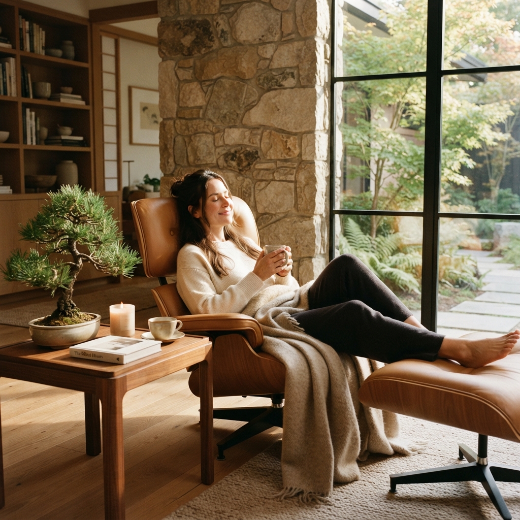 A peaceful home interior made for rest